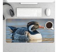 Waterproof Desk Pad 24x12 in Non-Slip Rubber Base Loon Nature Birds Desk Mat for Keyboard and Mouse Foldable Gaming Mousepad Large Protector for Computer Laptop Remote Work Home Office