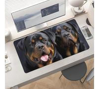 Waterproof Desk Pad 24x12 in Non-Slip Rubber Base Rottweiler Wallpaper Desk Mat for Keyboard and Mouse Foldable Gaming Mousepad Large Protector for Computer Laptop Remote Work Home Office