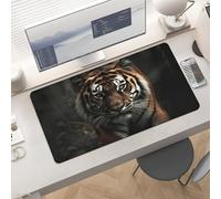 Waterproof Desk Pad 24x12 Non-Slip Rubber A Tiger Mouse Pad for Keyboard & Laptop Foldable Office Computer Desk Mat Smooth Gaming Surface for Home Remote Work Desktop Accessories