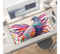 Waterproof Desk Pad 24x12 Non-Slip Rubber Colorful Pigeon Mouse Pad for Keyboard & Laptop Foldable Office Computer Desk Mat Smooth Gaming Surface for Home Remote Work Desktop Accessories