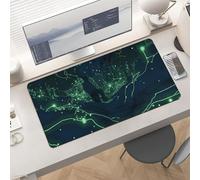 Waterproof Desk Pad 24x12 Non-Slip Rubber Glow in The Dark Mouse Pad for Keyboard & Laptop Foldable Office Computer Desk Mat Smooth Gaming Surface for Home Remote Work Desktop Accessories
