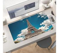 Waterproof Desk Pad 24x12 Non-Slip Rubber Iron Tower Mouse Pad for Keyboard & Laptop Foldable Office Computer Desk Mat Smooth Gaming Surface for Home Remote Work Desktop Accessories