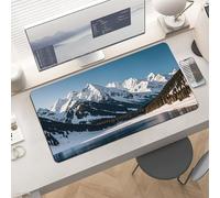 Waterproof Desk Pad 24x12 Non-Slip Rubber People Cross Lakes Mouse Pad for Keyboard & Laptop Foldable Office Computer Desk Mat Smooth Gaming Surface for Home Remote Work Desktop Accessories