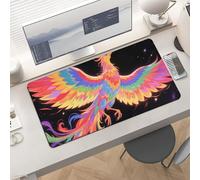 Waterproof Desk Pad 24x12 Non-Slip Rubber Radiant Phoenix Mouse Pad for Keyboard & Laptop Foldable Office Computer Desk Mat Smooth Gaming Surface for Home Remote Work Desktop Accessories