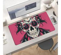 Waterproof Desk Pad 24x12 Non-Slip Rubber Rock Brothers Skulls Mouse Pad for Keyboard & Laptop Foldable Office Computer Desk Mat Smooth Gaming Surface for Home Remote Work Desktop Accessories