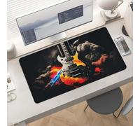 Waterproof Desk Pad 24x12 Non-Slip Rubber Rock Music Mouse Pad for Keyboard & Laptop Foldable Office Computer Desk Mat Smooth Gaming Surface for Home Remote Work Desktop Accessories