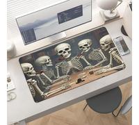 Waterproof Desk Pad 24x12 Non-Slip Rubber Skeleton Conference Mouse Pad for Keyboard & Laptop Foldable Office Computer Desk Mat Smooth Gaming Surface for Home Remote Work Desktop Accessories