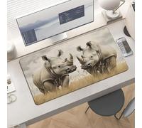 Waterproof Desk Pad 24x12 Non-Slip Rubber Two Rhinos Mouse Pad for Keyboard & Laptop Foldable Office Computer Desk Mat Smooth Gaming Surface for Home Remote Work Desktop Accessories