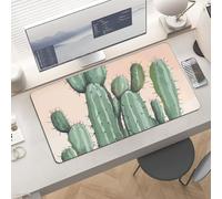 Waterproof Desk Pad 24x12 Non-Slip Rubber Watercolor Green Mouse Pad for Keyboard & Laptop Foldable Office Computer Desk Mat Smooth Gaming Surface for Home Remote Work Desktop Accessories