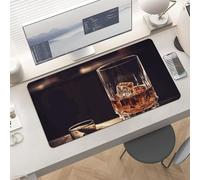 Waterproof Desk Pad 24x12 Non-Slip Rubber Whisky and Cigar Mouse Pad for Keyboard & Laptop Foldable Office Computer Desk Mat Smooth Gaming Surface for Home Remote Work Desktop Accessories