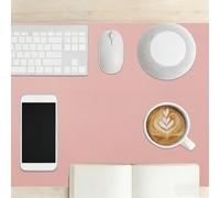 Waterproof Desk Pad 65 x 102 cm Multifunctional Non Slip Desk Mat Wipeable Ideal for Large Mouse Pad and Mats on Top of Desks, Pink