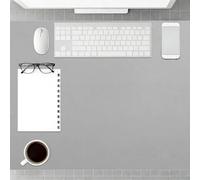 Waterproof Desk Pad 67 x 76 cm Desk Organization and Accessories Laptop Mat Wipeable Ideal Keyboard Mat for Office and Home, Grey