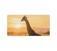 Waterproof Desk Pad Mouse Mat 24x12 Large Non-Slip Rubber Base Smooth Surface for Gaming Office Foldable Portable Cute Giraffe in The Sun Desk Protector for Laptop Keyboard Accessories