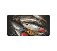 Waterproof Desk Pad Mouse Mat 24x12 Large Non-Slip Rubber Base Smooth Surface for Gaming Office Foldable Portable Fishing Bait Desk Protector for Laptop Keyboard Accessories