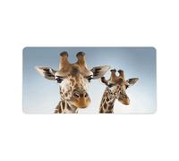 Waterproof Desk Pad Mouse Mat 24x12 Large Non-Slip Rubber Base Smooth Surface for Gaming Office Foldable Portable Necks of Giraffe Desk Protector for Laptop Keyboard Accessories