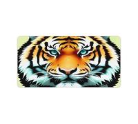 Waterproof Desk Pad Mouse Mat 24x12 Large Non-Slip Rubber Base Smooth Surface for Gaming Office Foldable Portable Little Fat Tiger Head Desk Protector for Laptop Keyboard Accessories