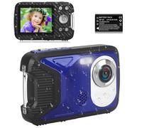 Waterproof Digital Camera HD 1080P 36MP Compact Digital Camera for Kids Point and Shoot Portable for Teens Students Boys Girls/recording/IPS large screen/strobe/USB charging