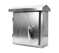 Waterproof Distribution Box Surface-Mounted Stainless Steel Distribution Box Outdoor Waterproof IP65 Switch Box Power Box Empty Housing, Wall-Mounted Control Cabinet Meter Cabinet Socket Box 30 x 25 x