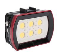 Waterproof Diving Fill Light, 40m/131ft Underwater Fill Light with Built-in 4x18650 Battery 3000mAh 50000h Working Hours 70007500K for Outdoor
