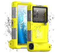 Waterproof Diving Phone Case for iPhone Samsung Galaxy Huawei Series Smartphones, Professional [50ft/15m] Outdoor Snorkeling Underwater Surfing Photo Video Cover (Yellow)