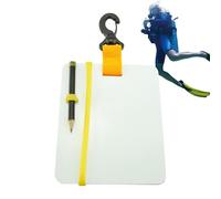 Waterproof Diving Slate - Clip On Writing Board, Pencil Holder Set | Submersible Slate Tablet For Diving Communication, Notepad Notes Adventures,