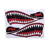 Waterproof Diy Funny Shark Tooth Mouth Pattern Vinyl Car Sticker Decal Car Motorcycle Decoration Color 1 Sturdy And Practical