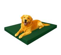 Waterproof Dog Bed Cushion Orthopaedic Pet Bed For Dog & Cats Polyester Cover with Fiber Filling Bed Indoor & Outdoor Premium Comfortable Dog Mat 95x70x5cm (Green)