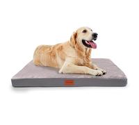 Waterproof Dog Bed for Large Medium Dogs, Orthopedic Washable Dog Kennel Pad 35 Inch Egg Crate Foam Pet Bed Mat with Removable Cover, Non-Slip, Reversible
