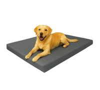 Waterproof Dog Bed Heavy Duty Cover Mattress, Super Soft Cosy Hardwearing Puppy Pet Comfy Zipped Cushion Tough Puppy Pet Bed Mattresses (95x70x5cm), Grey