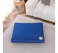 Waterproof Dog Beds Cushion Mattresses, Deluxe Super Soft Cosy Heay Duty Plush Washable Comfy Zipped Cover Dogs Puppy Pet Bed Mattresses Cushions, (Blue - Large 60cm X 80cm)