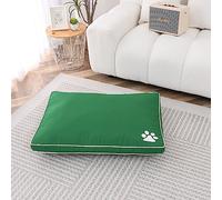 Waterproof Dog Beds Cushion Mattresses, Deluxe Super Soft Cosy Heay Duty Plush Washable Comfy Zipped Cover Dogs Puppy Pet Bed Mattresses Cushions, (Green - Extra Large 80cm X 120cm)