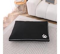 Waterproof Dog Beds Cushion Mattresses, Deluxe Super Soft Cosy Heay Duty Plush Washable Comfy Zipped Cover Dogs Puppy Pet Bed Mattresses Cushions, (Black - Extra Large 80cm X 120cm)