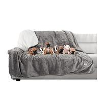 Waterproof Pet Blanket - 60x70-inch Reversible Throw Protects Couch, Car, Bed from Spills, Stains, and Fur - Dog and Cat Blankets by Petmaker (Gray)