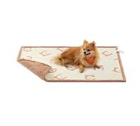 Feandrea Waterproof Dog Blanket, Sherpa Fleece Pet Blanket for Miniature and Small Dogs, Cats, 101 x 73 cm, M, Machine Washable, Reversible Dog Couch Cover Protector, Beige PPB040K01