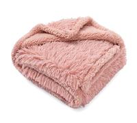 Waterproof Dog Blanket Pink Fluffy Long Faux Fur Pet Throw Blankets for Cats Cozy Warm Couch Mat for Puppy Love Bed Cover Washable(Pink,XL)