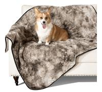 Waterproof Dog Blanket Washable, Leak Proof Pet Blanket for Dogs & Cats, Reversible Fleece Dogs Blanket Furniture Protector Cover for Bed Couch Sofa,Soft Luxury Faux Fur,Medium 76x101cm