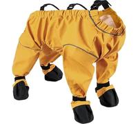 Waterproof Dog Boots Rain Boots with Suspender,Outdoor Adjustable Dust-Proof Pants with Boot,Dirty-Proof Dogs Sleeves,Anti-Slip Dog Shoes Paw Protector Anti Dirt Pants,Small Medium Large