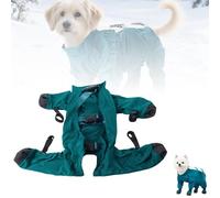 Waterproof Dog Boots, Rain Snow Boots with Suspender, Outdoor Adjustable Dust-Proof Pants Dirty-Proof Dogs Sleeves, Anti-Slip Dog Shoes Paw Protector Anti Dirt Pants with Boots (Green, 2XL)