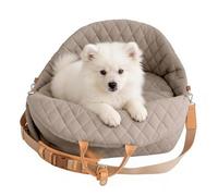 Waterproof Dog Car Seat with Handles Soft Bag Carrier for Small Pet Cat for Camping Travel Road Trip Vehicle SUV