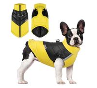 Waterproof Dog Coat,Warm Dog Winter Jacket,Puppy Jacket Vest Clothes,Reflective Puppy Clothes Suitable for Cold Weather,Windproof Pet Jackets with Zipper,Harness Hole