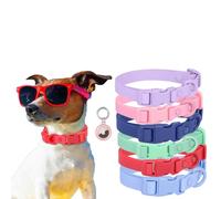 Waterproof Dog Collar, Adjustable Stinkproof Dog Collars Easy to Clean, Soft Comfortable Pet Collars for Large, Medium Small Dogs (Red,L)