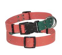 Waterproof Dog Collar PVC Pet Swim Collar Easy Clean Dog Rubber Collar(Red 2,S 30-41cm)