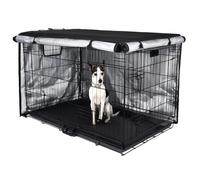 Waterproof Dog Crate Cover With Dual Door Access, Heavy-Duty Oxford Cloth For 36 Inch Crates, Universal Fit Pet Cage Cover With Ventilation