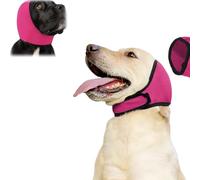 Waterproof Dog Ear Covers for Grooming,Dog Snood Swim Ear Protectors,D/og Ear Protectors Muffs for Noise,Adjustable No Flap E/ar Wrap Snood Headband,Head Circle 35~48 cm,Weight 17.5~30 kg(Size M)