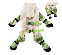 Waterproof Dog Footwear With Adjustable Suspenders | Non-Slip Puppy Shoes Featuring Reflective Straps For Safety, Comfort, Outdoor Adventures, Indoor Flooring, Rainy Weather & Trail Protection