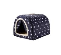 Waterproof Dog House Foldable Dog Bed Cave Soft Warm Pet House Tent Washable Pet Igloo Bed Portable Puppy Nest with Non-Slip Bottom and Removable Cushion (35 * 30 * 30cm)