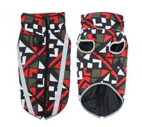 Waterproof Dog Jacket, Camouflage Winter Warm Reflective Coat Windproof Warm Clothes Cozy Dogs Winter Apparel Outdoor Clothes Pet,Red,4XL