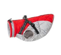 Waterproof Dog Jacket with Built-in Harness, Reflective Winter Warm Coat for Small Large Dogs like Labrador Chihuahua French Bulldog, Complete All-Weather Protection Suit(Red,2XL)