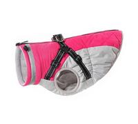 Waterproof Dog Jacket with Built-in Harness, Reflective Winter Warm Coat for Small Large Dogs like Labrador Chihuahua French Bulldog, Complete All-Weather Protection Suit(Pink,M)