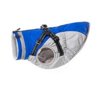 Waterproof Dog Jacket with Built-in Harness, Reflective Winter Warm Coat for Small Large Dogs like Labrador Chihuahua French Bulldog, Complete All-Weather Protection Suit(Blue,S)